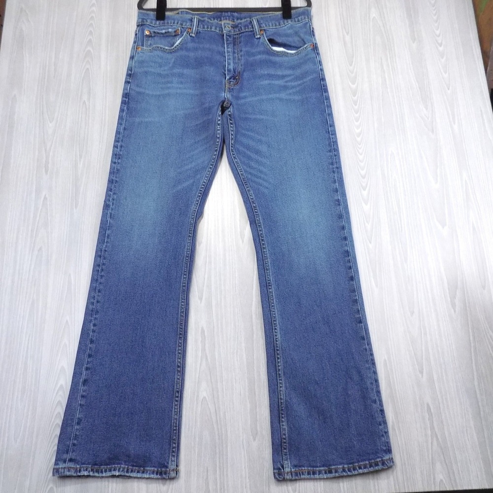 Levi's‎ 527 Slim Bootcut Jeans Mens 36x32 Blue Medium Wash Denim EUC - Picture 2 of 8